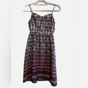 American Eagle Women’s Fit Flare Cut Out Geometric Dress